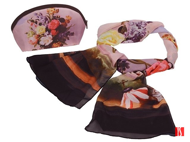 Набор «Букет»: косметичка и шарф