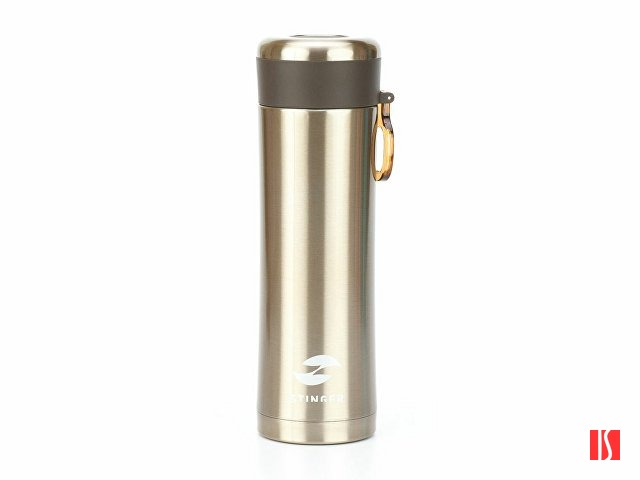 Термокружка Stinger, 0,42 л, сталь/пластик, золотой глянцевый, 7,5 х 6,9 х 22,2 см