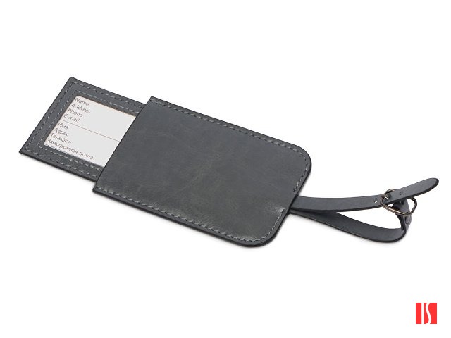 Багажная бирка из PU Fabrizio, серый