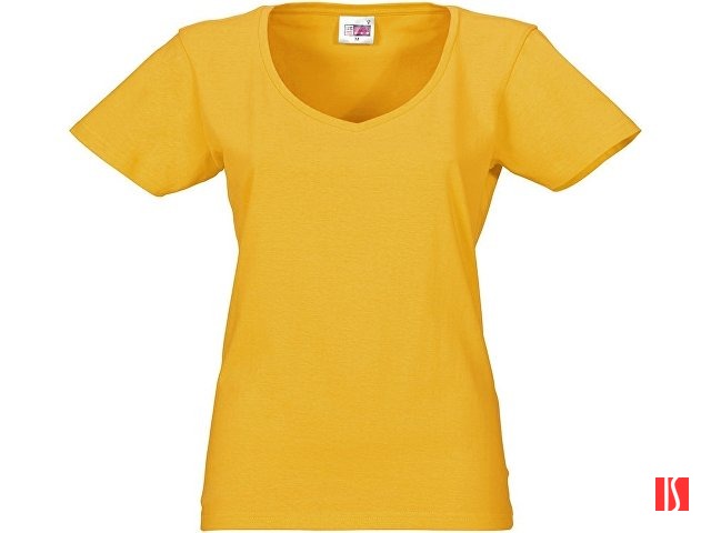 Футболка "Heavy Super Club" женская с V-образным вырезом, золотисто-желтый