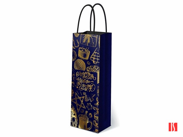 Купить Подарочный пакет под бутылку «С Новым годом!» (фиолетовый) Подарочный пакет под бутылку «С Новым годом!» (фиолетовый)