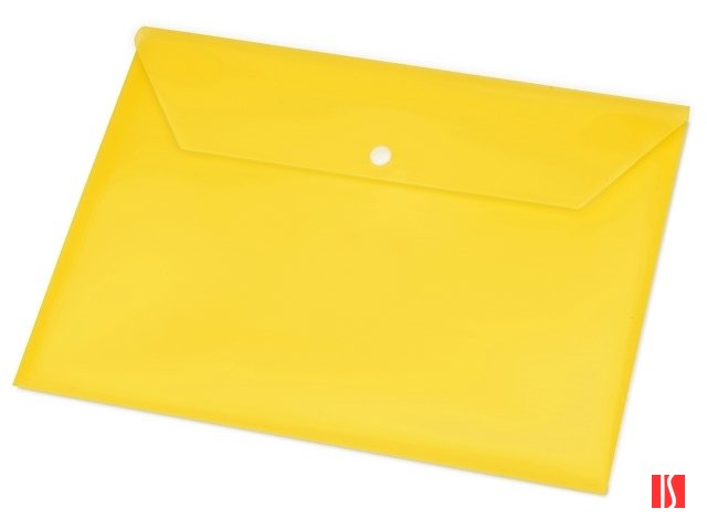Папка-конверт А4 с кнопкой, желтый