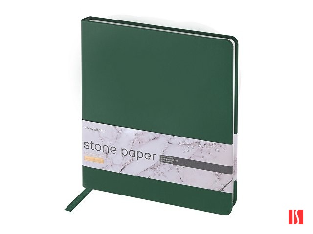 Еженедельник с каменной бумагой А5+ "Carrara", зеленый