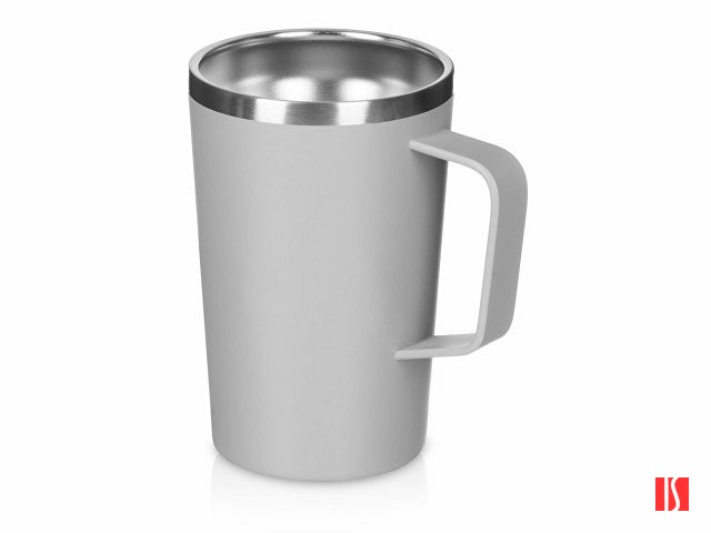 Стальная кружка с двойными стенками и порошковым покрытием "Tibet", серый