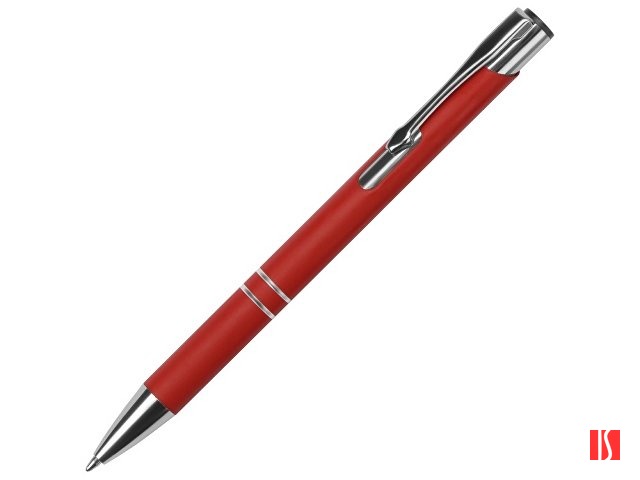 Ручка металлическая шариковая C1 софт-тач, красный