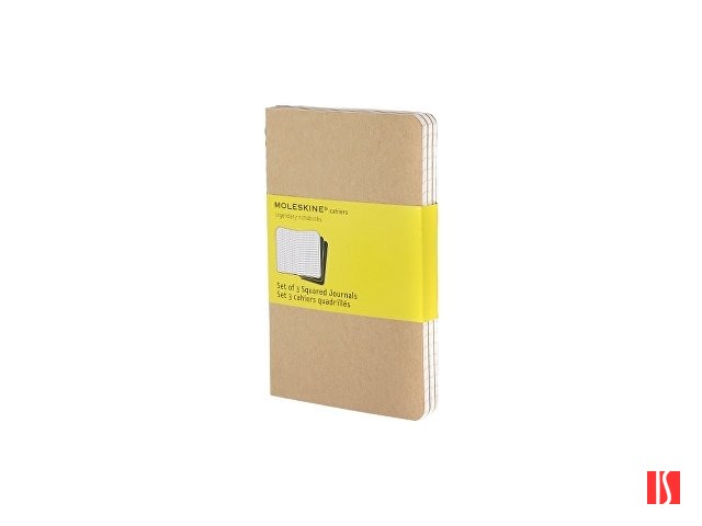 Записная книжка Moleskine Cahier (в клетку, 3 шт.), Pocket (9х14см), бежевый