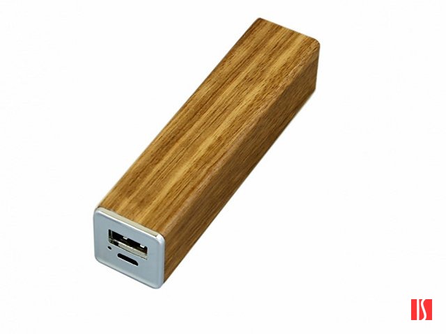 PB-wood1 Универсальное зарядное устройство power bank прямоугольной формы. 2600MAH. Красный