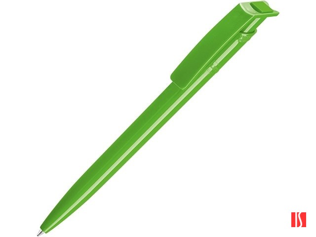 Ручка шариковая пластиковая "RECYCLED PET PEN", синий, 1 мм, зеленое яблоко