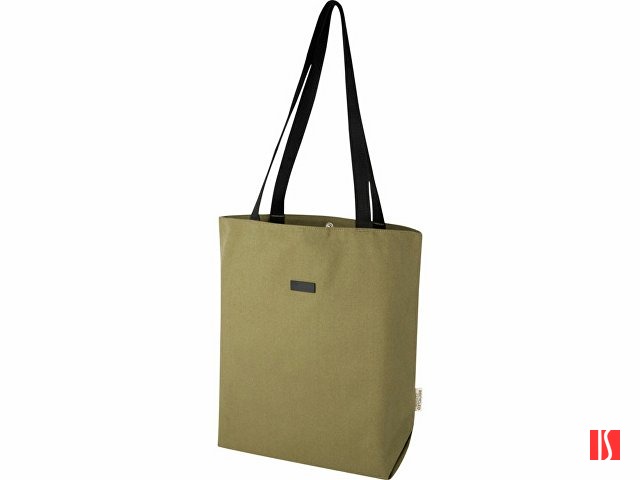 Универсальная эко-сумка Joey из холста, объемом 14 л, оливковый