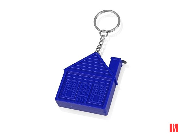 Брелок-рулетка "Домик", 1 м., синий