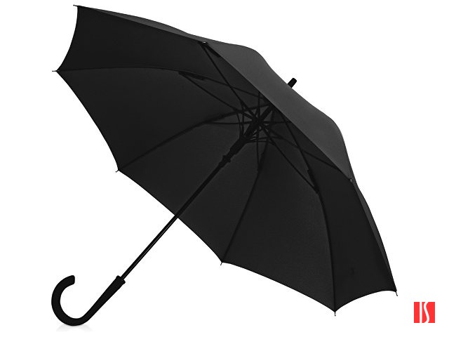 Зонт-трость Bergen, полуавтомат, черный