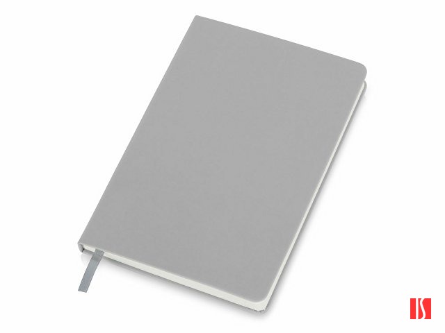 Бизнес-блокнот C2 софт-тач, твердая обложка, 128 листов, серый