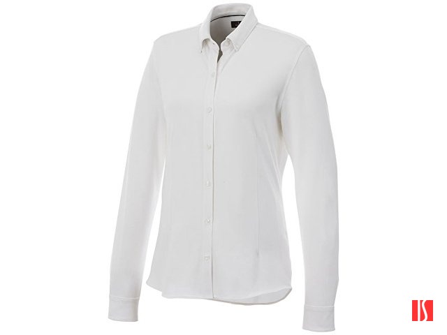 Купить Женская рубашка Bigelow из пике с длинным рукавом, белый Женская рубашка Bigelow из пике с длинным рукавом, белый