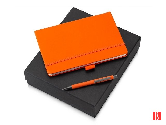 Купить Подарочный набор Vision Pro soft-touch с ручкой и блокнотом А5, оранжевый Подарочный набор Vision Pro soft-touch с ручкой и блокнотом А5, оранжевый