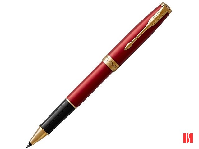 Ручка-роллер Parker Sonnet Red Intense GT, стержень: F, цвет чернил: black, в подарочной упаковке