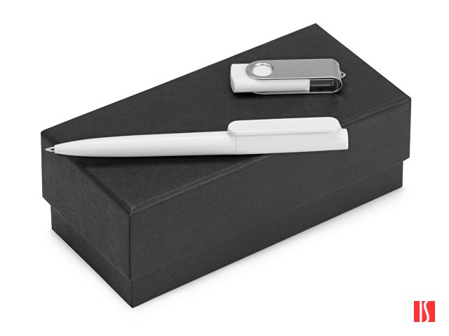 Подарочный набор Qumbo с ручкой и флешкой, белый