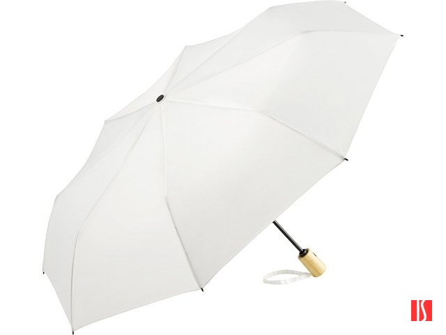Зонт складной 5429 ÖkoBrella из бамбука, полуавтомат,белый