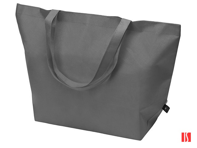 Сумка Reviver с донной складкой из нетканого переработанного материала RPET, серый