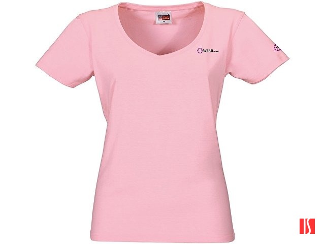 Футболка "Heavy Super Club" женская с V-образным вырезом, розовый