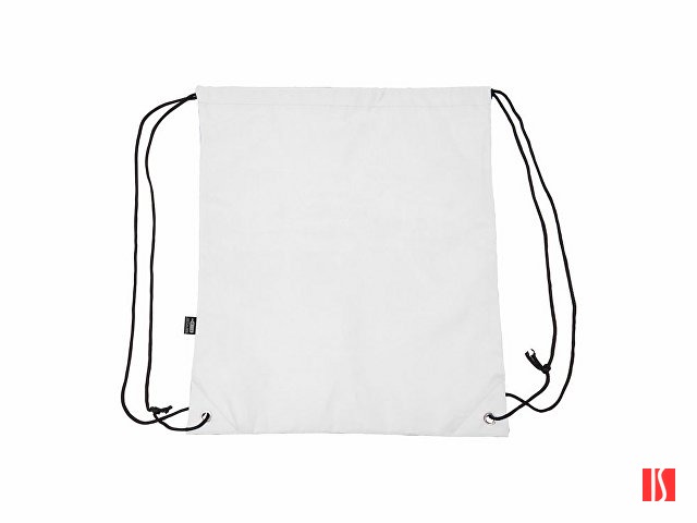 Рюкзак-мешок LARUS из мягкого материала RPET, белый