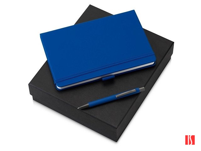 Купить Подарочный набор Vision Pro soft-touch с ручкой и блокнотом А5, синий Подарочный набор Vision Pro soft-touch с ручкой и блокнотом А5, синий
