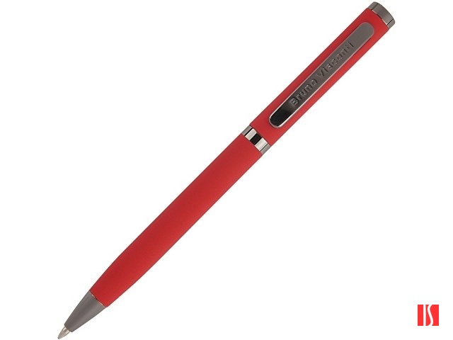 Ручка "Firenze" шариковая автоматическая софт-тач, красная