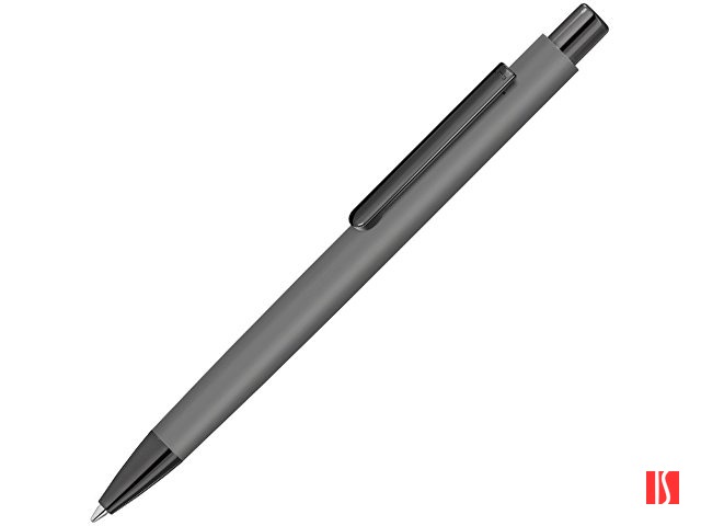 Металлическая шариковая ручка soft touch "Ellipse gum", серый