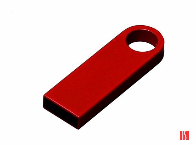 USB 2.0-флешка на 32 Гб с мини чипом и круглым отверстием, красный