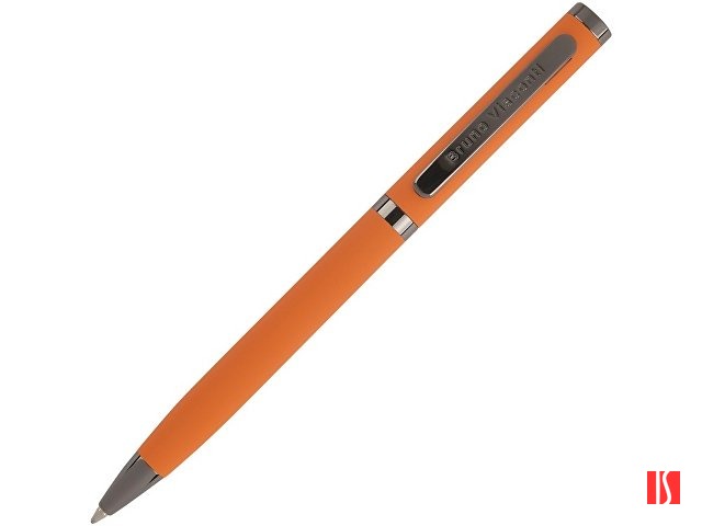 Ручка "Firenze" шариковая автоматическая софт-тач, оранжевая