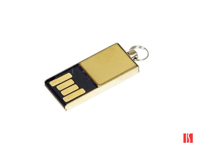 Флешка с мини чипом, минимальный размер корпуса, 32 Гб, золотой