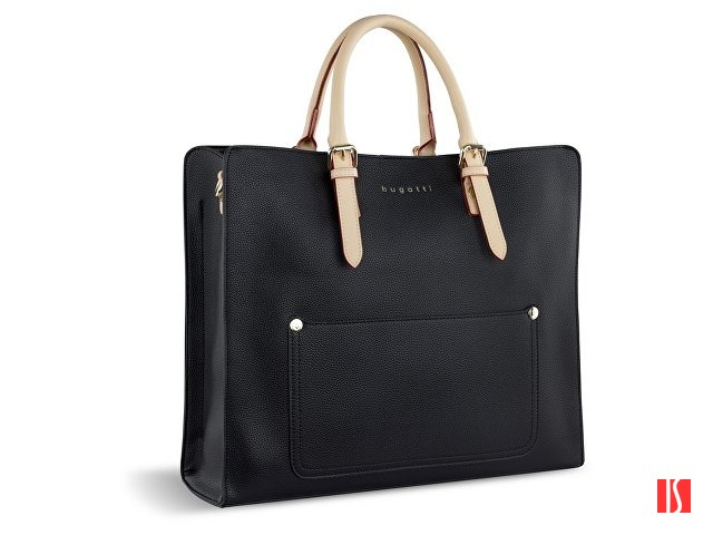 Сумка-шоппер BUGATTI Ella, черная , полиуретан, 37х12х31 см