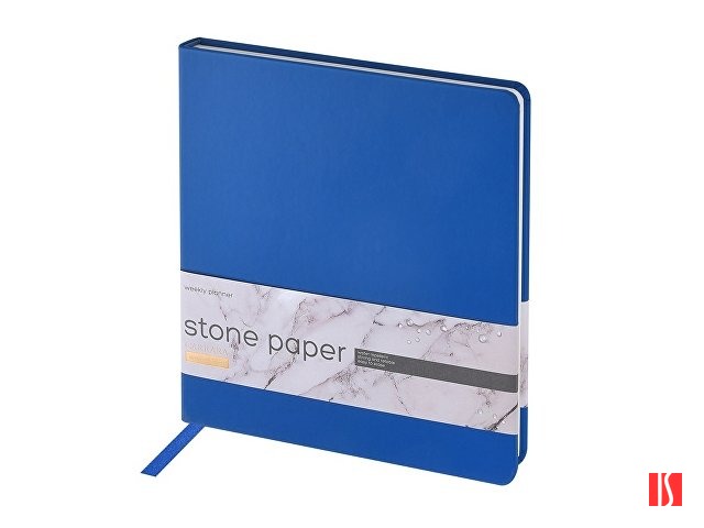 Еженедельник с каменной бумагой А5+ "Carrara", синий