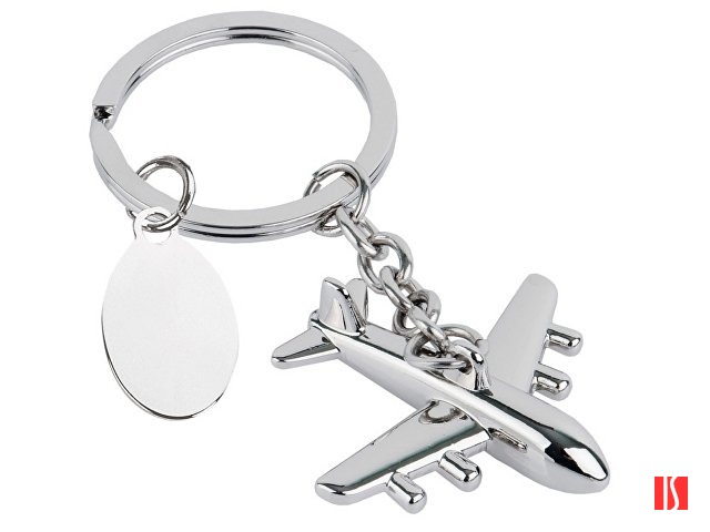 Брелок с шильдом, серебристый