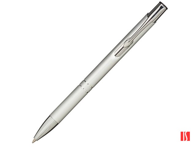 Алюминиевая шариковая кнопочная ручка Moneta, черные чернила, серебристый