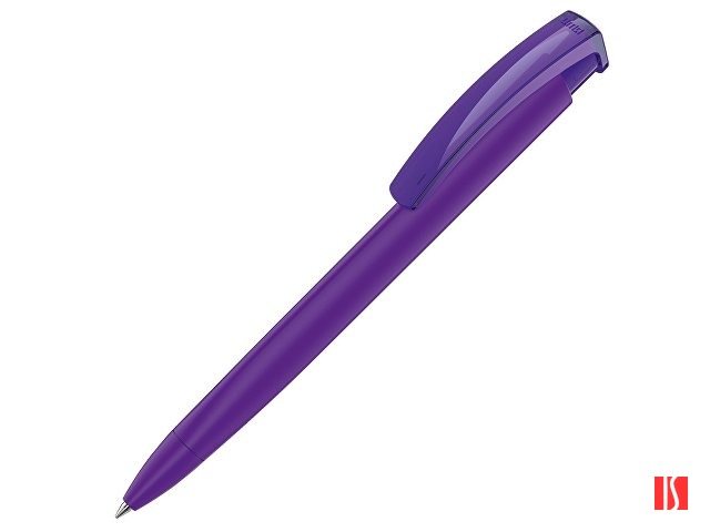 Ручка шариковая трехгранная UMA «TRINITY K transparent GUM», soft-touch, фиолетовый