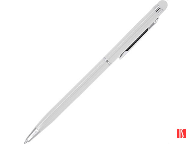 Ручка-стилус металлическая шариковая BAUME, белый