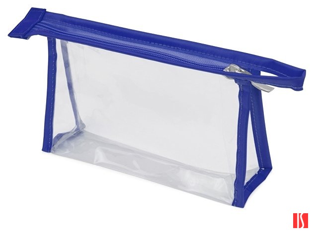 Прозрачная пластиковая косметичка Lucy, синий/прозрачный