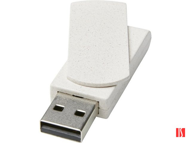 Rotate, USB-накопитель объемом 8 ГБ из пшеничной соломы, бежевый