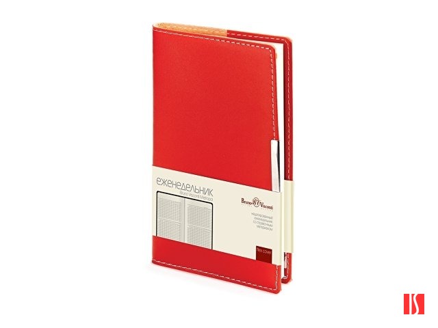 Еженедельник недатированный А6 «Metropol», красный