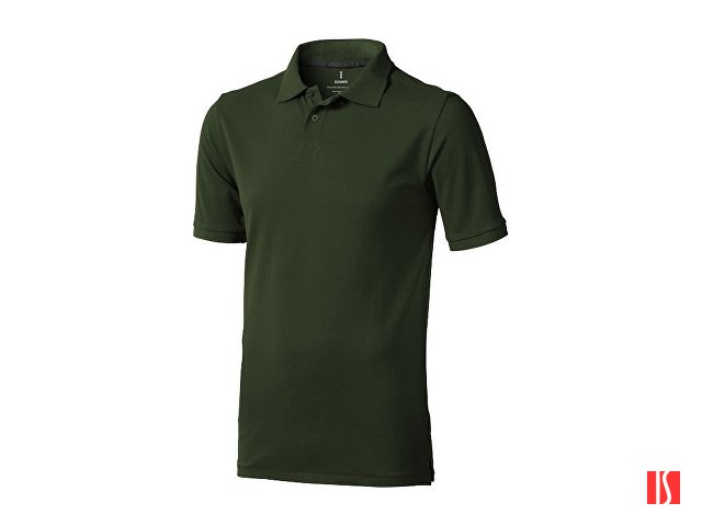 Calgary мужская футболка-поло с коротким рукавом, армейский зеленый