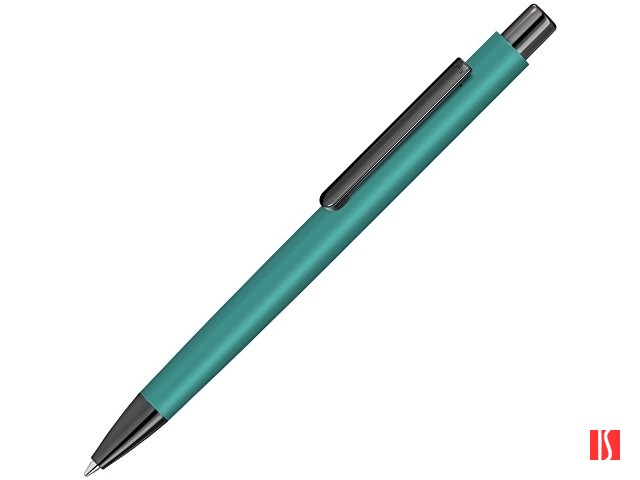 Металлическая шариковая ручка soft touch "Ellipse gum", бирюзовый