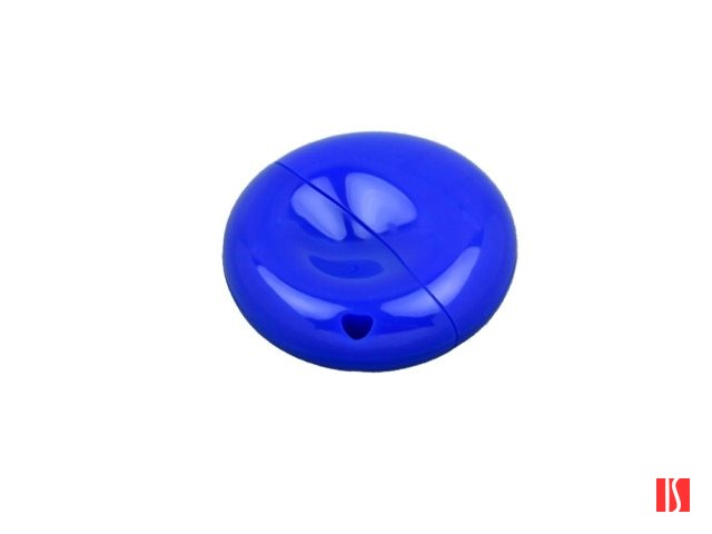 Флешка промо круглой формы, 32 Гб, синий