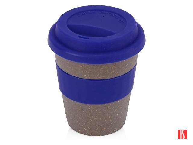 Стакан с силиконовой крышкой "Cafe", темно-синий