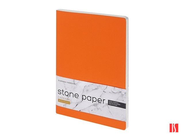 Тетрадь с каменной бумагой А5 "Carrara" 40 л., линейка, оранжевый