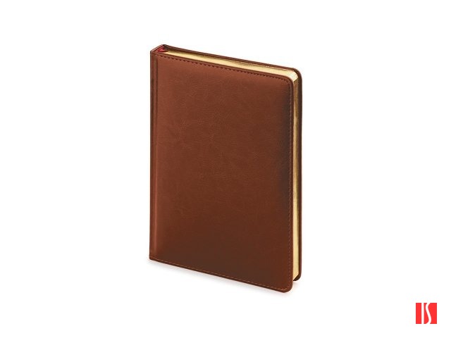 Ежедневник недатированный А5 "Sidney Nebraska", коричневый (золотой обрез)