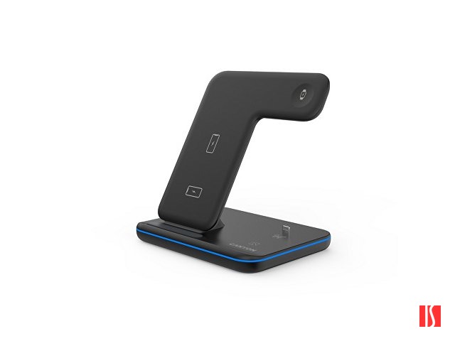 Беспроводное зарядное устройство для гаджетов "3-в-1" с технологией QI Canyon WS-302 (CNS-WCS302B), черный