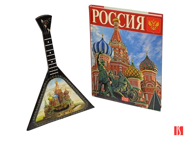 Набор «Музыкальная Россия» (включает декоративную балалайку и книгу «Россия» на русском языке