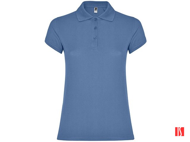 Рубашка-поло "Star" женская, лазурно-голубой