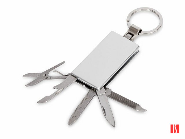 Мультитул-брелок 5-в-1 «Badge», серебристый