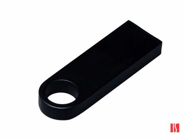 USB 2.0-флешка на 64 Гб с мини чипом и круглым отверстием, черный